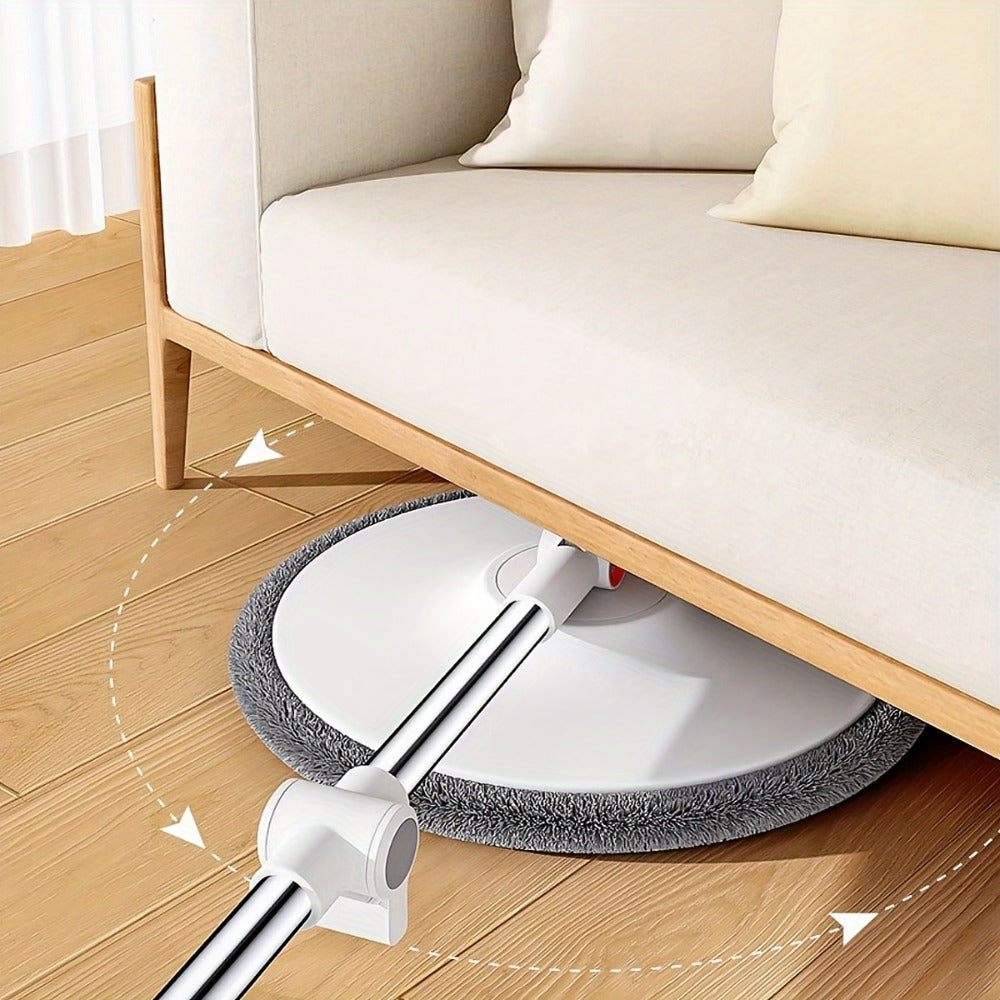 Spin Mop and Bucket Set with Separate Water Chambers, Telescoping Handle and Two Exact Mop Head Configurations