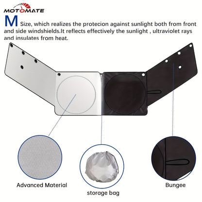 Windshield Sun Shade Universal Front & Side Window Cover UV Heat Block Privacy Protection – Upgraded 2026 Design Large Size Summer Car Accessory
