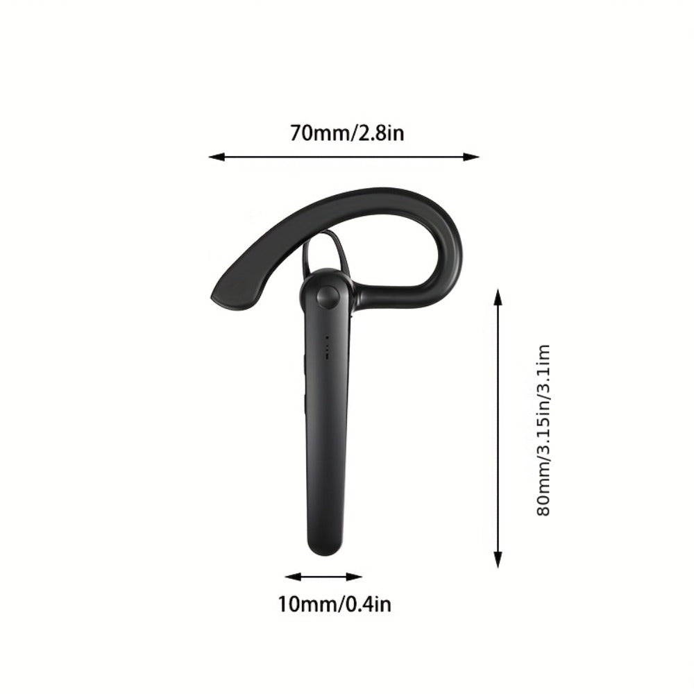 Bluetooth 5.4 Noise Cancelling Wireless Earphone Dual Microphone CVC8.0 200 Hours Talk Time Hands-Free Earpiece for iOS Android Home Office Meeting Driving