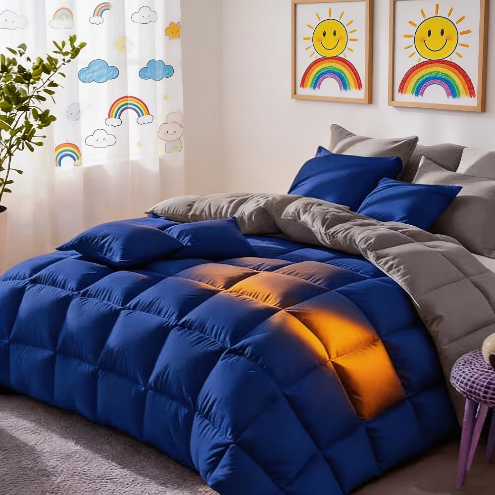 Seven-Piece Comforter Bed-in-a-Bag Set with Short-Plush Fabric, 12 Colors and Full, Queen or King Sizes