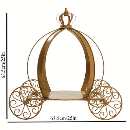Cinderella Pumpkin Carriage Cake Stand 25 Inch - Princess Wedding Centerpiece Decoration for Bridal Shower Birthday Sweet 16 Baby Shower Party