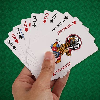 Two-Deck Plastic Playing Card Set with Standard Index, Textured Backs and Individual Storage Cases