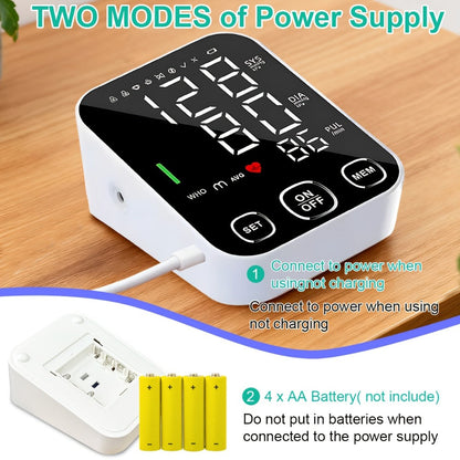 Blood Pressure Monitor Upper-Arm Device with 8.7-16.5 Inch Cuff, 4.5-Inch Backlit Display, Voice and 2 x 99 Memory