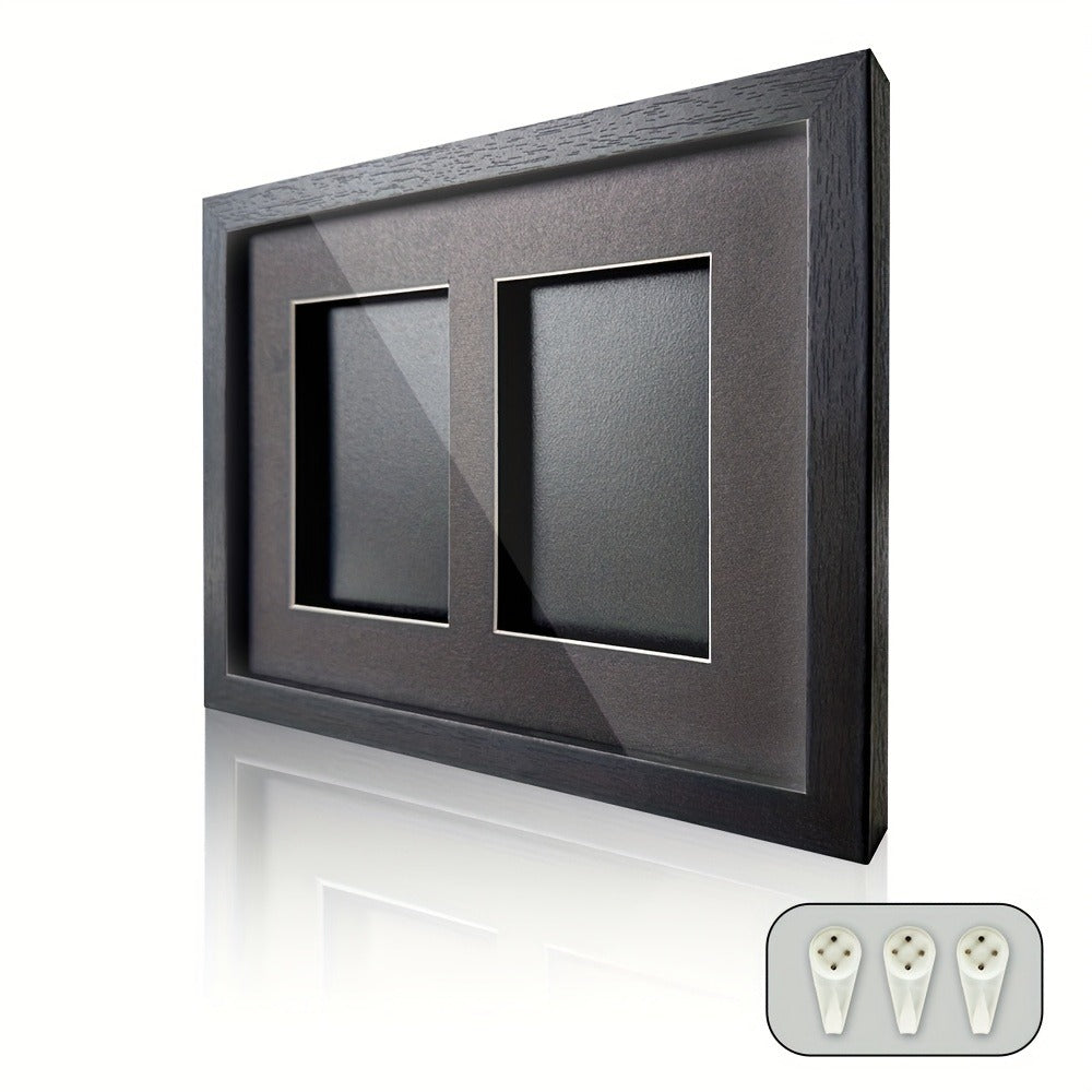 Wall-Mounted Trading Card Display Frame with Wood-Fiber Construction and 1, 2, 4, 6 or 10 Grid Options