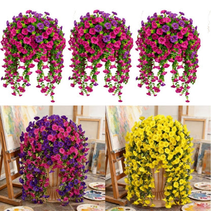 Three-Piece Artificial Rose Vine Garland with 216 Listed Flowers in Twelve Exact Color Combinations