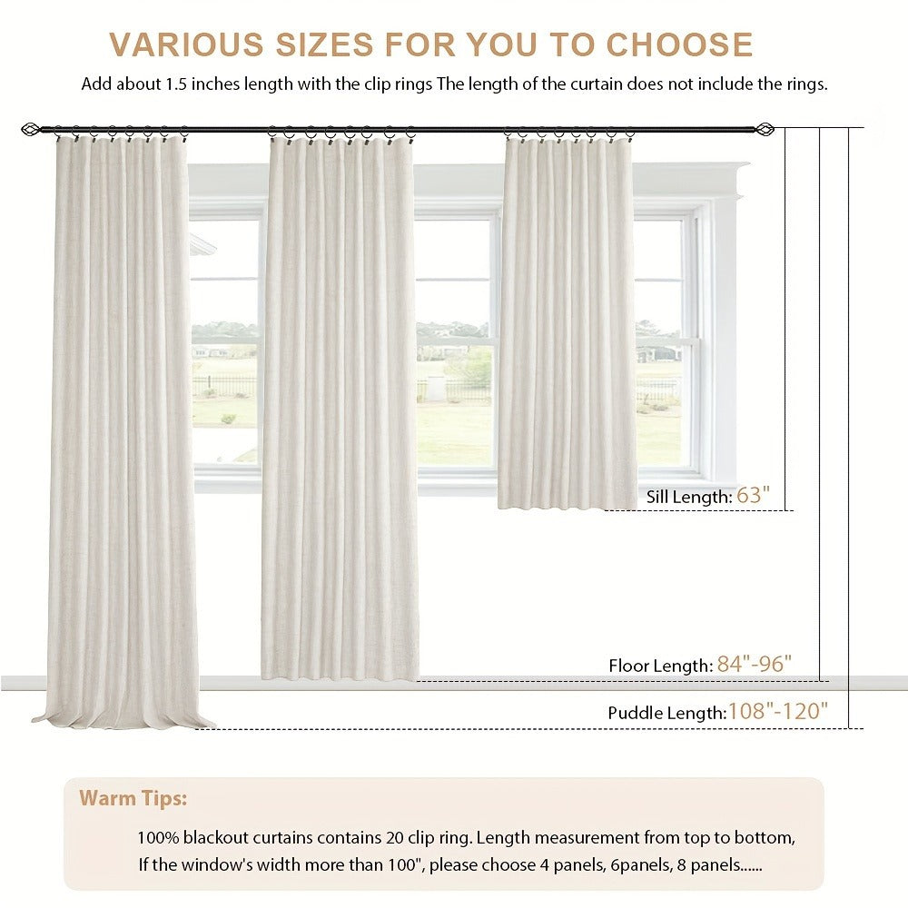 Four-Panel Textured Window Curtain Set in Ten Colors and 50-Inch Width with Four Exact Length Options