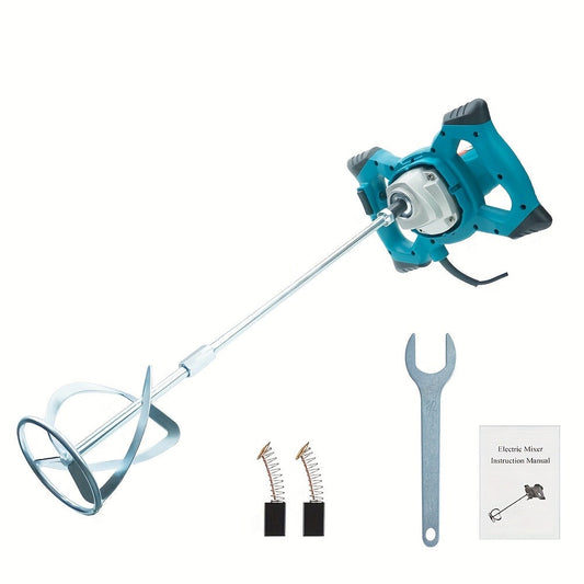 Electric Handheld Cement Mixer 2100W | 6-Speed Adjustable 800 RPM Mortar Mixer Drill for Mixing Paint, Cement, Mortar & Feed – Heavy Duty Paddle Mixer Power Tool