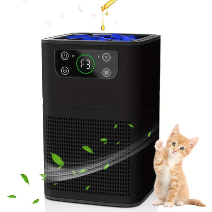 Air Purifier with HEPA Filter, Aroma Function, Quiet Sleep Mode and Compact White Room Design