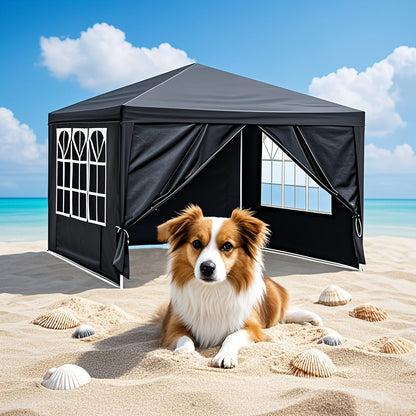 Party Tent Black Waterproof Iron Frame | Wedding Patio Camping Gazebo