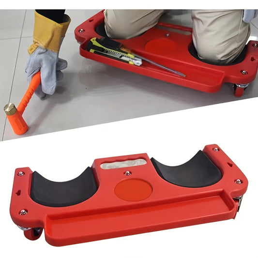 Rolling Knee Pad Platform with Wheels – ABS Cushioned Kneeling Pad, Built-In Tool Tray, Multi-Function Roller for Car Repairs, Flooring, Carpentry & Machine Work