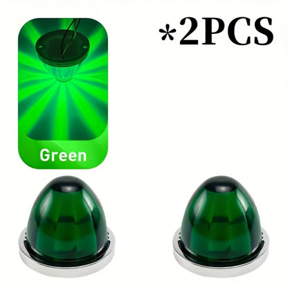 LED Side Marker Lights 2pcs Watermelon Shape Always-On Truck Side Indicator Lights Waterproof Easy Install for Semi-Trailers Boat Trailers Cars Trucks No Battery Required Includes Screws