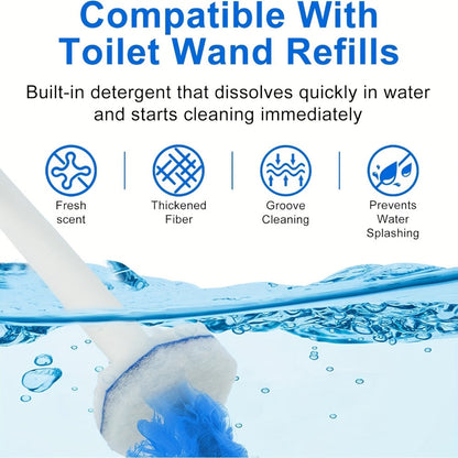 Toilet Wand Refills Compatible with Clorox ToiletWand, Disposable Microfiber Toilet Bowl Cleaner Refills