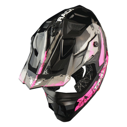 Dirt Bike Helmet Adult Motorcycle ATV Off-Road Track Style Lightweight Aerodynamic Thermoplastic Shell Removable Washable Padding Glossy UV Finish, Multiple Colors XS-XXL