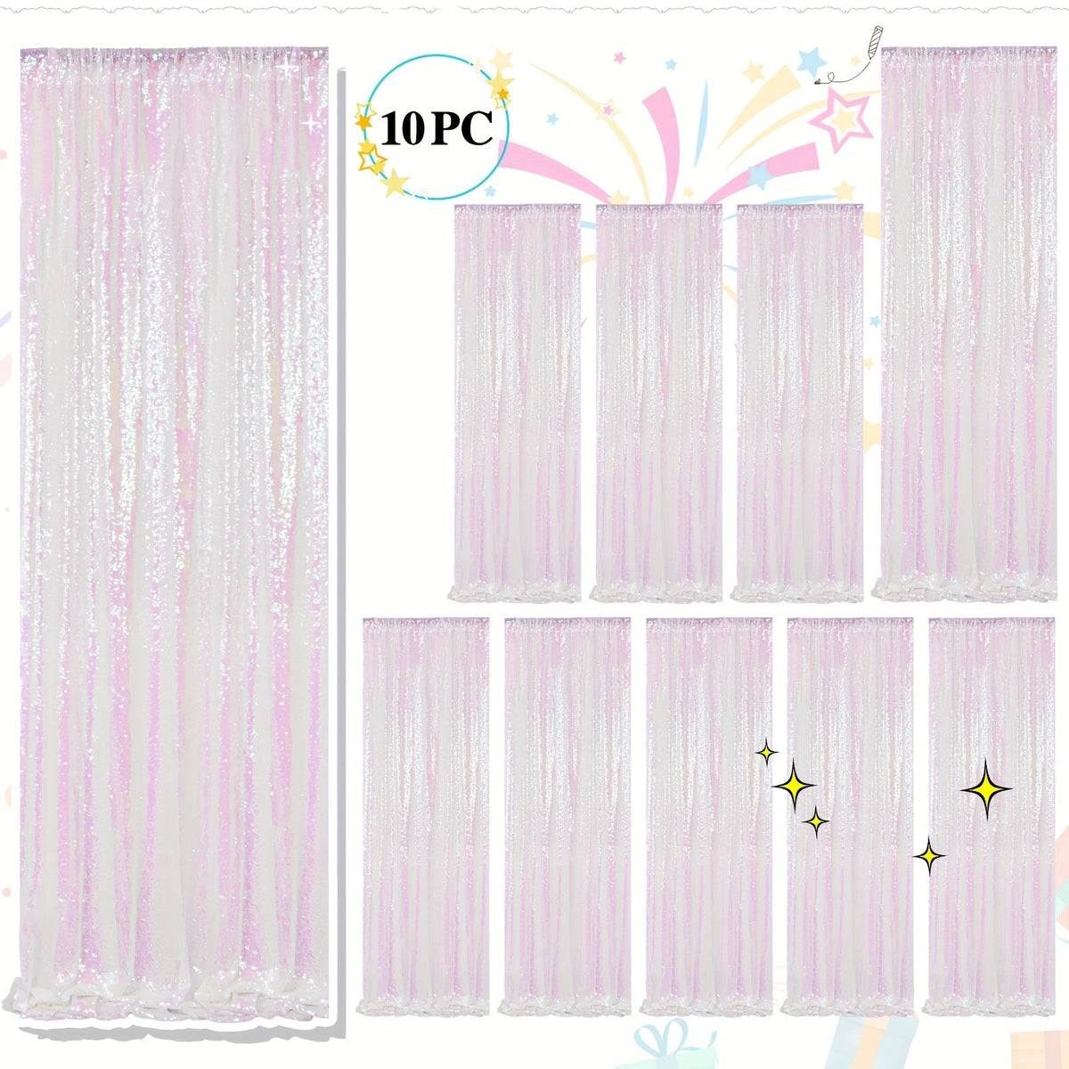 Sequin Backdrop Curtains 2FTx8FT Glitter Photography Background Panels for Party Wedding Birthday for an Everyday Personal Care Routine
