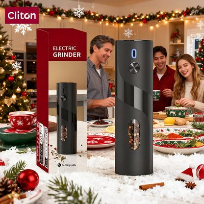 Electric Salt and Pepper Grinder Set – Rechargeable Automatic Mills with LED Light, Adjustable Coarseness & 3.72oz Capacity for Home Kitchen, BBQ, Restaurant & Outdoor Entertaining