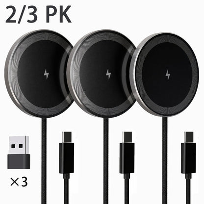Magnetic Wireless Charging Pad Multi-Pack in White or Black with Two- or Three-Piece Checkout Options