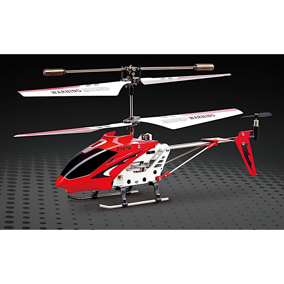 Syma S107G RC Mini Helicopter 3.5 Channel Infrared Gyro Stable Hover Indoor Remote Control Helicopter – USB Rechargeable, Beginner Friendly, Red Blue, Kids Teens Adults Gift