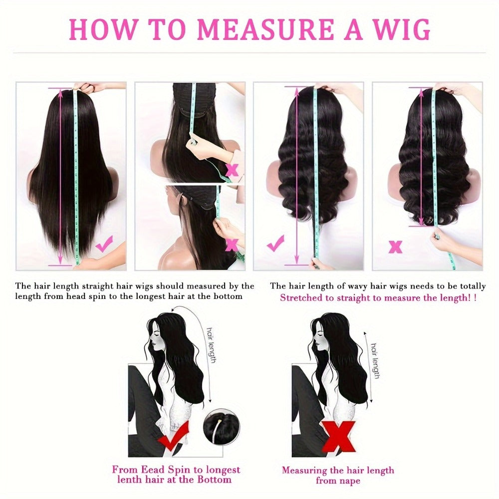 6x4.5 HD Lace Straight Human Hair Wig in Natural Black with Seven Lengths from 22 to 36 Inches