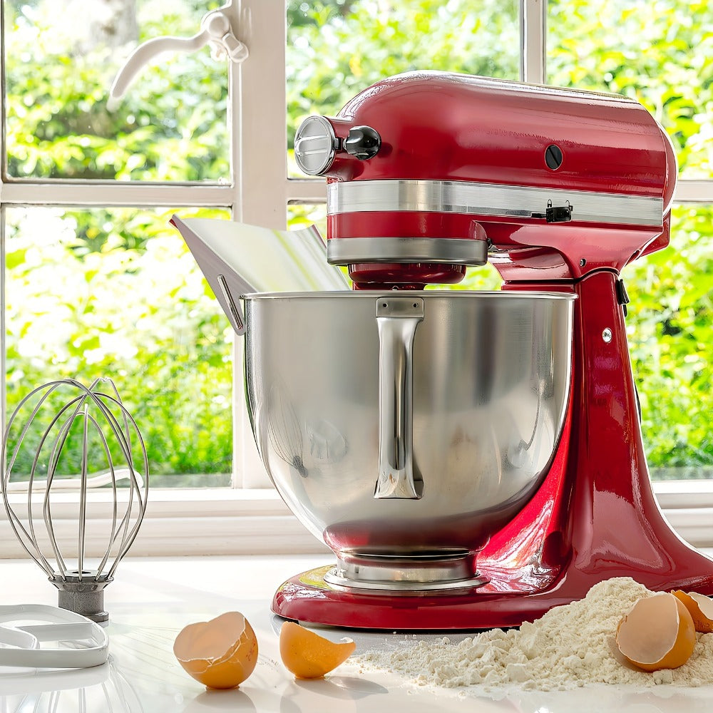 Stainless-Steel-Style Stand Mixer Pouring Chute in One- or Two-Piece Checkout Configurations