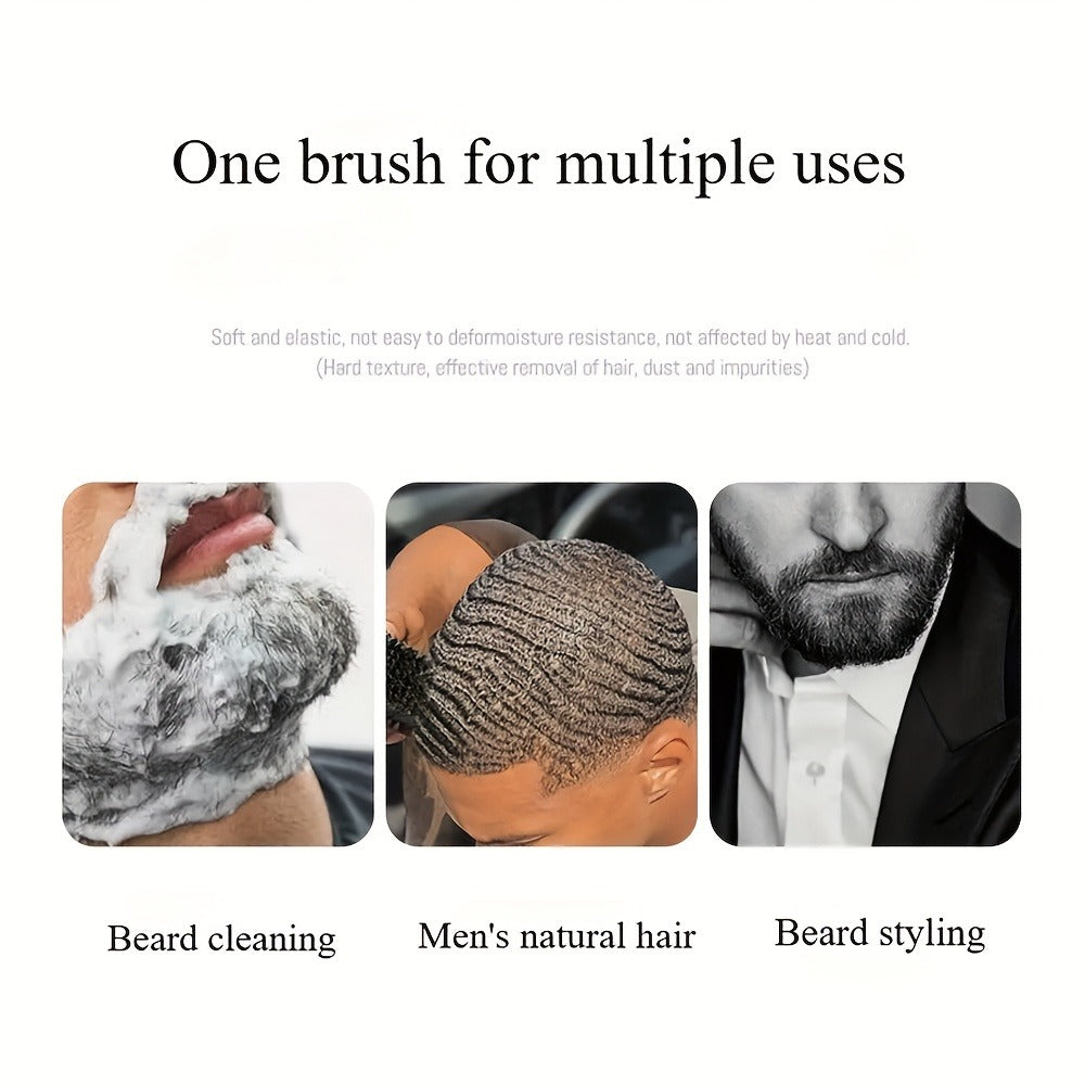 Wave Styling Brush with Curved Handle in Single-Brush or Five-Piece Hair Grooming Set Options