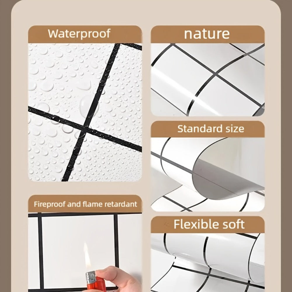 Marble-Pattern Wall Panel Set with 20- or 40-Piece Packs, Eight Codes and 11.81 x 23.6-Inch Tiles