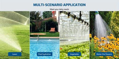 4-Zone Sprinkler Timer with Auto/Manual/Rain Delay Modes – Programmable Garden Irrigation Controller, 3.4" LCD Display