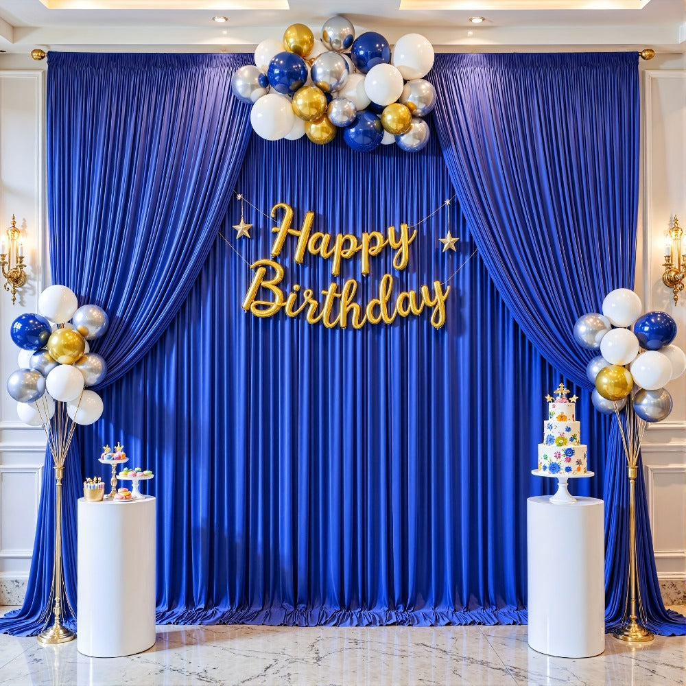 4-Pack 5x10ft Elegant Spandex Photography Backdrop | Wear-Resistant, Wrinkle-Free, Soft & Opaque Party Decoration Banners for Weddings, Birthdays, Stages, Exhibitions & Events