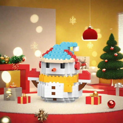 Building Block Set Christmas Mini Figures, 1052 Pieces Across 6 Boxes with Santa, Elf, Reindeer, Snowman and Tree Models