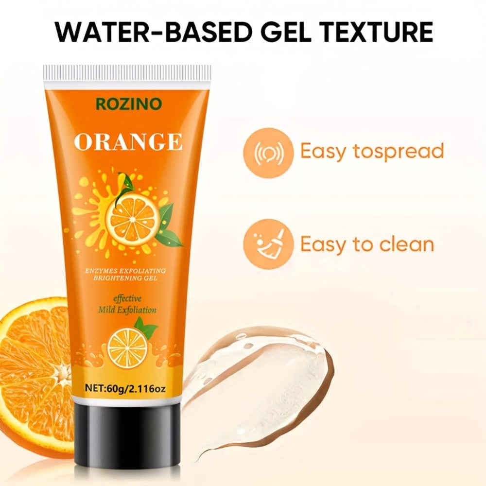 60 g Orange Enzyme Cleansing Gel with Aloe Vera, Hyaluronic Acid and Vitamin C for Face and Body