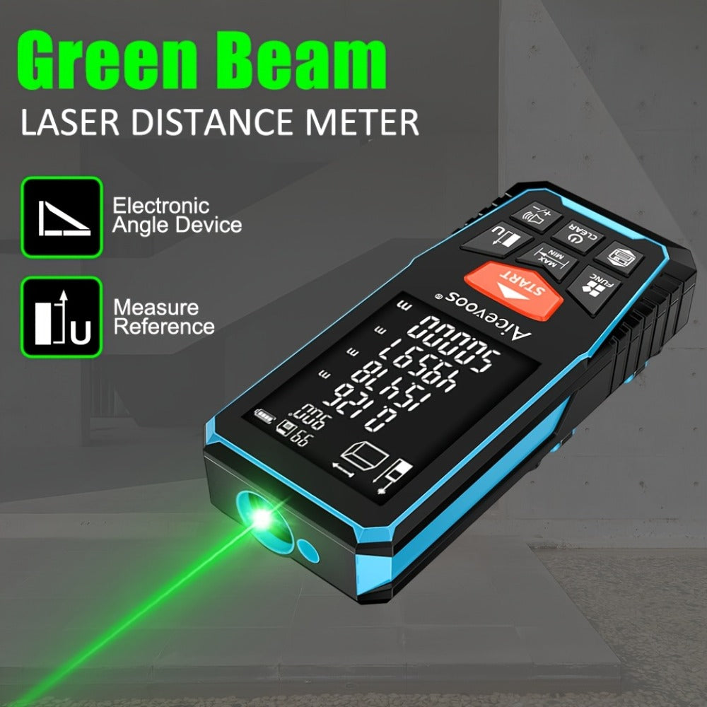 Laser Distance Meter Green Beam Digital Rangefinder 50M 70M 100M 120M Laser Tape Measure with LCD Display for Construction Surveying Indoor Outdoor Measuring