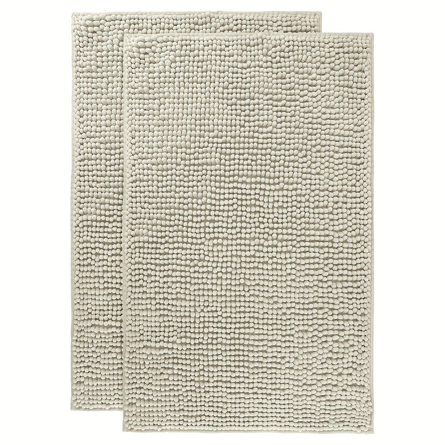 Chenille Bath Rug Extra Thick Soft Absorbent Non-Slip Bathroom Mat Machine Washable, Multiple Sizes & Colors