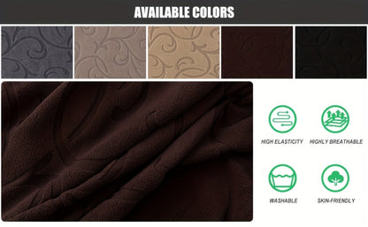 Chair Cover Four-Piece Stretch Recliner Slipcover with Swirl Texture and Four Available Color Choices