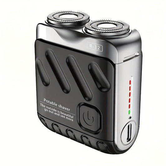 Electric Shaver Magnetic Dual-Blade Mini Razor with Two Speeds, USB Charging and Select Waterproof Options