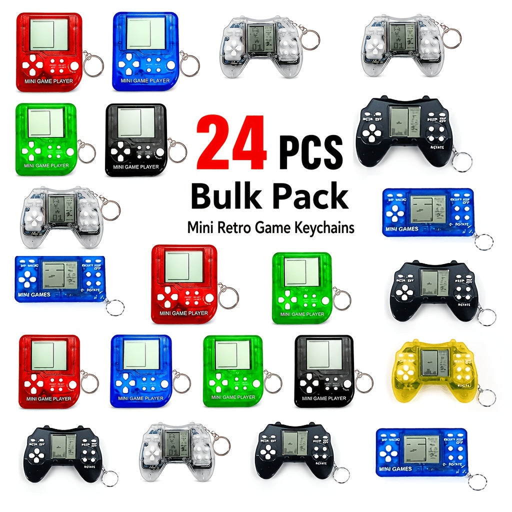 Party Favors Mini Gaming-Controller Keychains in 6-, 12- or 24-Piece Random-Color Packs for Celebrations