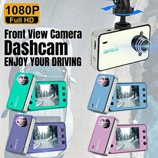 1080P Dash Cam with Night Vision & Loop Recording – 2.2" Car DVR Camera, Suction Cup Mount, Single Lens, No SD Card Required, Available in 4 Colors