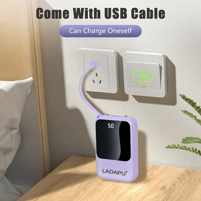 Power Bank 10000mAh Compact with Cable Set, 5W/15W/22.5W Variants, LED Light and Digital Display