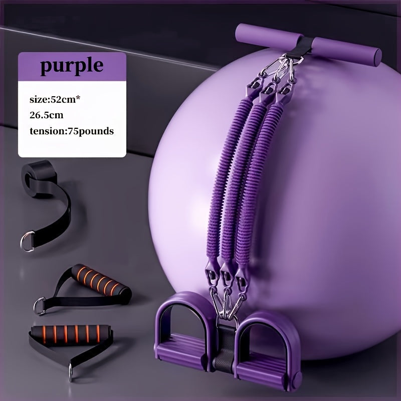 Foot-Pedal Resistance Band Puller in Black or Purple with 50, 75 or 100-Pound Checkout Labels