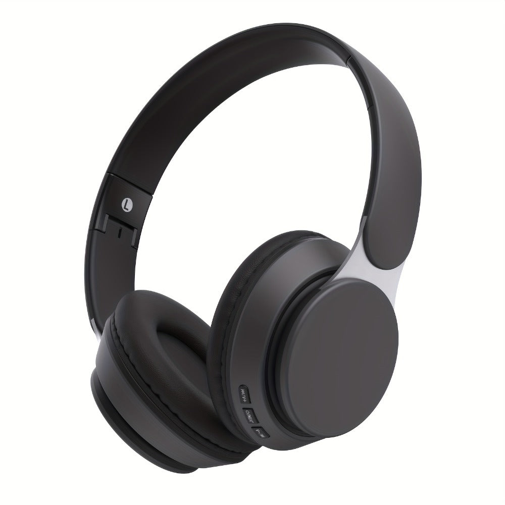 Foldable Over-Ear Wireless Headphones with FM Radio, TF Card Play & 3.5mm AUX, Built-In Mic, Soft Earpads, Portable Headset for Travel Home Office Cellphone PC, Gift for Men Women