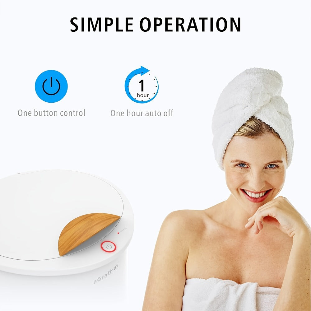 25L Electric Towel Warmer Bucket for Towels and Robes with Single-Button Control, White or Gray Finish