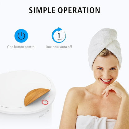 25L Electric Towel Warmer Bucket for Towels and Robes with Single-Button Control, White or Gray Finish
