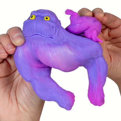 Stretchy Gorilla Fidget Toy Squeeze Monkey, Sensory Stress Squishy Monkey with PVA Sponge Fill