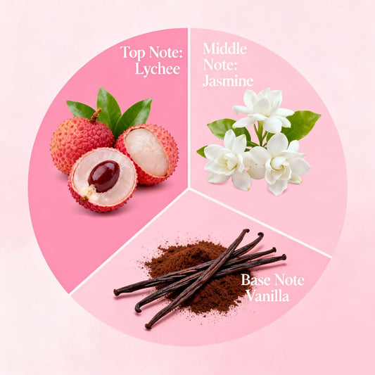 Perfume for Women 100ml in Pink Gift Box with Lychee-Jasmine-Vanilla Source Profile for Daily Wear