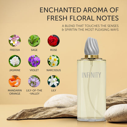 Women's Perfume Infinity Woman Eau de Parfum with Freesia, Violet, Musk and Sandalwood Options