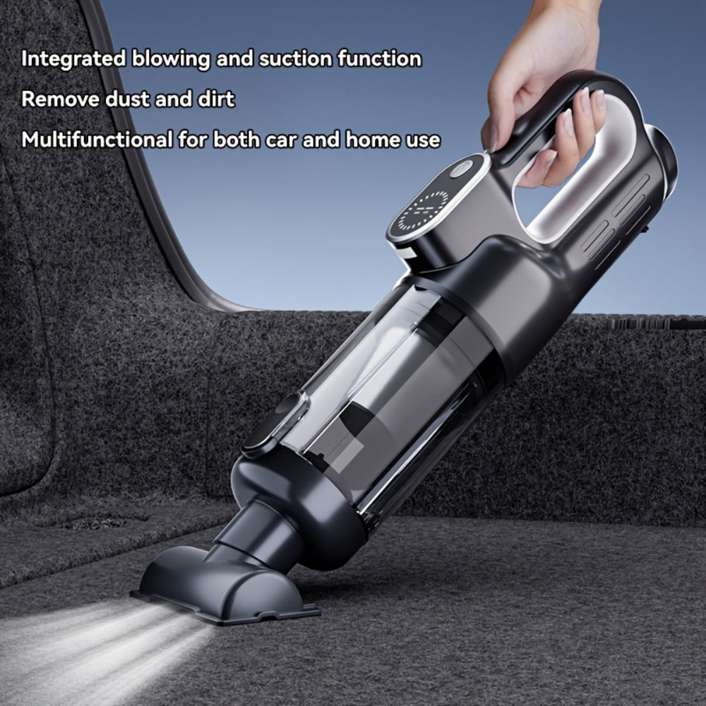 Car Vacuum Cleaner with 13KPa Suction, USB Rechargeable Cordless Body and Multi-Nozzle Accessory Set