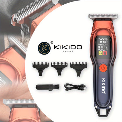 Hair Clippers & Trimmers KIKIDO KK-A2 T-Blade Model with LCD Display, USB Charging and Three Guide Combs
