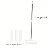 1 mop + 3 rolls of paper towels