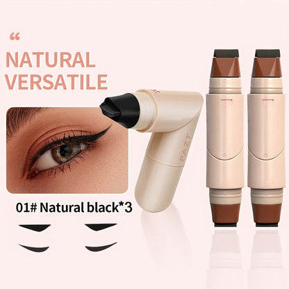 Double-Ended Wing Stamp Eyeliner Pen Three-Pack in Natural Black or Coffee Brown Color Options