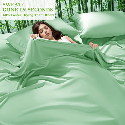 Sheet Set, Four-Piece 30% Lyocell and 70% Viscose Bedding with 18-to-24-Inch Fitted Pocket and Twelve Colors
