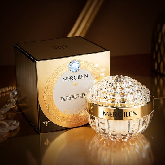 Face Cream Cordyceps Niacinamide Formula in an Alcohol-Free Golden Jar for Morning and Evening Use