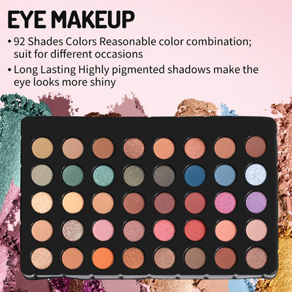 Silvery Makeup Kit Gift Box with Mirror Lipstick Eyeshadow & Blush – Multi-Functional Portable Complete Beauty Cosmetic Set for Teens Beginners Women Multiple Shades